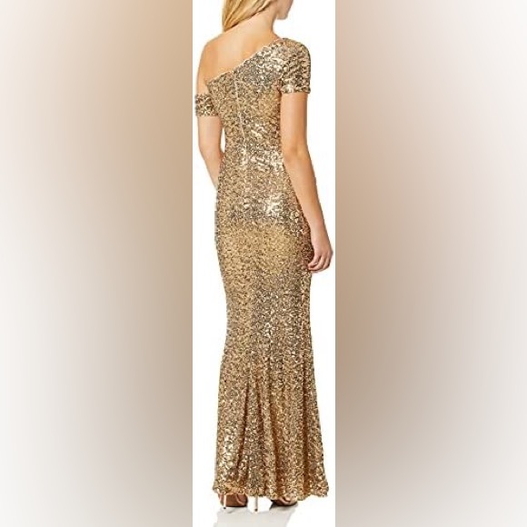NWT Stunning Gold Sequin Gown - sz 8 - Picture 2 of 4